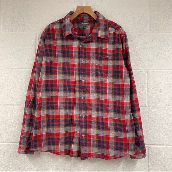 Eddie Bauer Other - Eddie Bauer Relaxed Fit Heavyweight Slim Fit Plaid Flannel Shirt